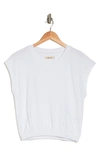 Madewell Hedgehog Cap Sleeve T-shirt In Eyelet White