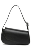 Bcbg Asymmetric Flap Shoulder Bag In Black