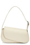 Bcbg Asymmetric Flap Shoulder Bag In Soft Alabaster