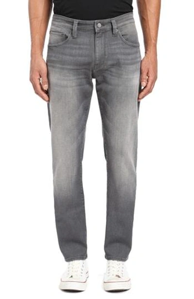 Mavi Jeans Zach Straight Leg Jeans In Light Grey Brooklyn