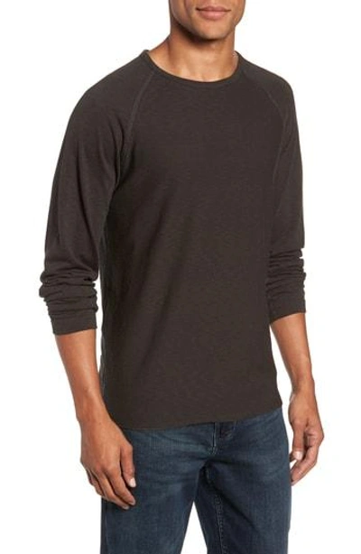 Billy Reid Regular Fit Long Sleeve T-shirt In Charcoal