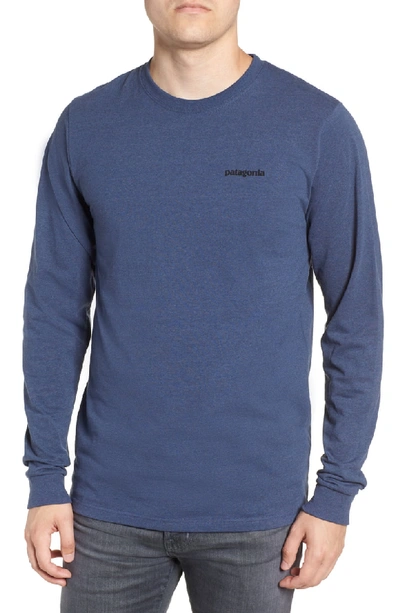 Patagonia Fitz Roy Responsibili-tee Long-sleeve T-shirt In Dolomite Blue