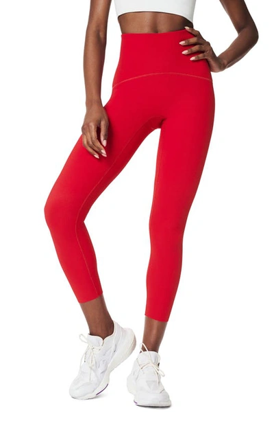 Spanx ® Contour Rib 7/8 Leggings In  Red