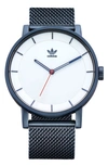 Adidas Originals District Milanese Bracelet Watch, 40mm In Navy/ Silver/ Navy
