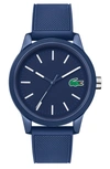Lacoste 12.12 Rubber Strap Watch, 42mm In Blue