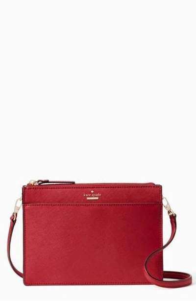 Kate Spade Cameron Street Clarise Leather Shoulder Bag - Red In Sienna