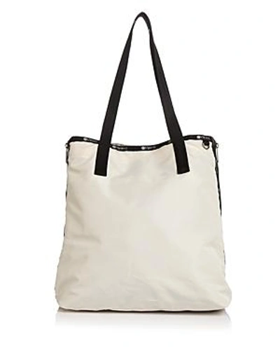 Lesportsac Collette Expandable Ripstop Tote In Sand Dollar Beige/black