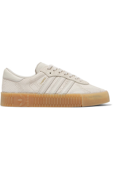 Adidas Originals Samba Rose Snake-effect Suede And Leather Platform  Sneakers In Brown | ModeSens