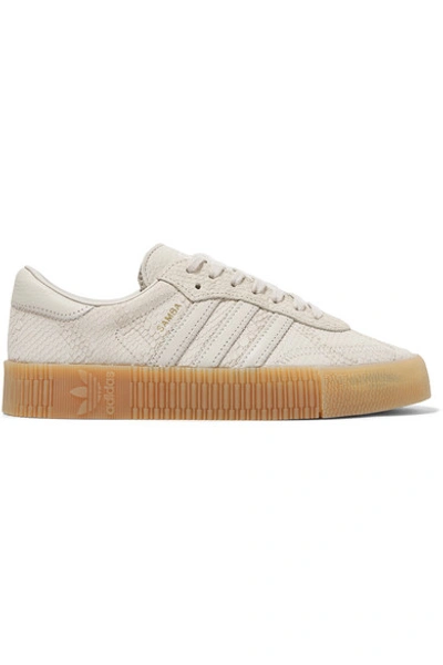 Adidas Originals Samba Rose Snake-effect Suede And Leather Platform  Sneakers In Brown | ModeSens