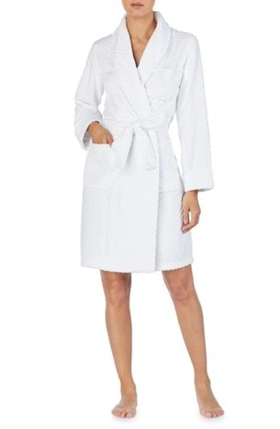 Lauren Ralph Lauren Short Fleece Robe In White