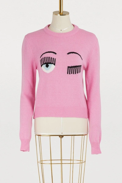 Chiara Ferragni Flirting Knit Sweater In Pink