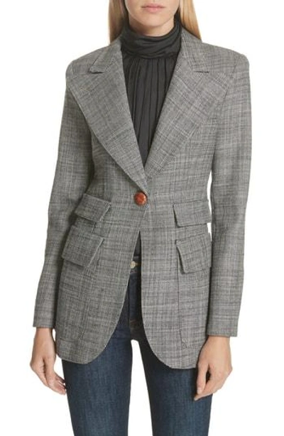 Smythe Birkin Wool Blazer In Grey