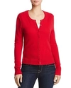 Aqua Cashmere Crewneck Cardigan - 100% Exclusive In Red