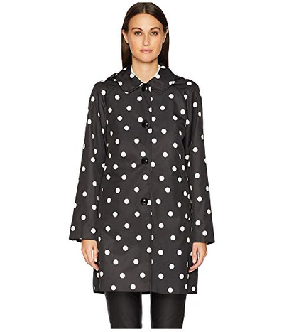 Kate Spade New York Deco Dot Trench Coat In Black/white