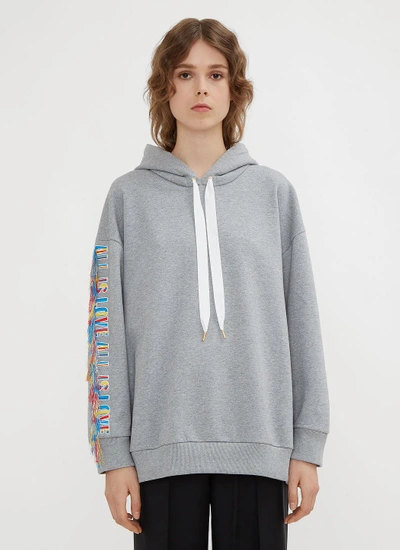 Stella Mccartney All Is Love Loose Threads Sweatshirt In Grey