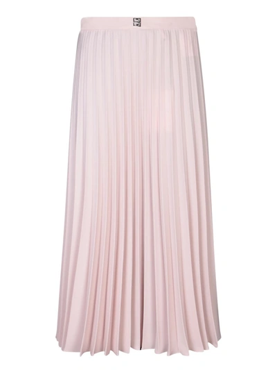 Givenchy Pleated Midi Skirt In Pink