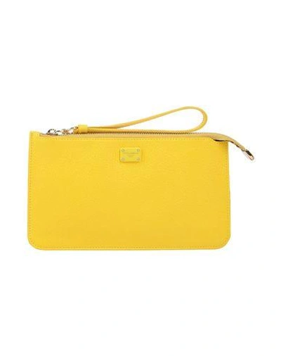 Dolce & Gabbana Pouch In Yellow