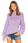 Tularosa Chunky Sleeve Sweater In Purple. In Lavender
