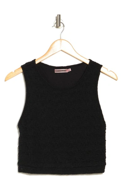 Vici Collection Beatrice Textured Crop Tank In Black
