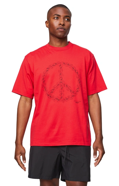 Undercover Peace Sign T-shirt In Red