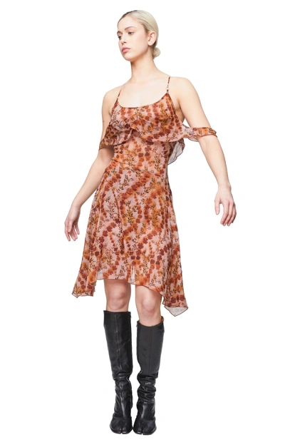 Knwls October Silk Dress With Lacing In Multi