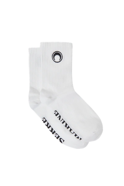 Marine Serre Embroidered Olympic Socks In White