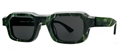 Thierry Lasry Reese Cooper Flexxxy Sunglasses In Green/grey