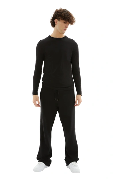 Dries Van Noten Habbot Semi-sheer Long Sleeve T-shirt In Black