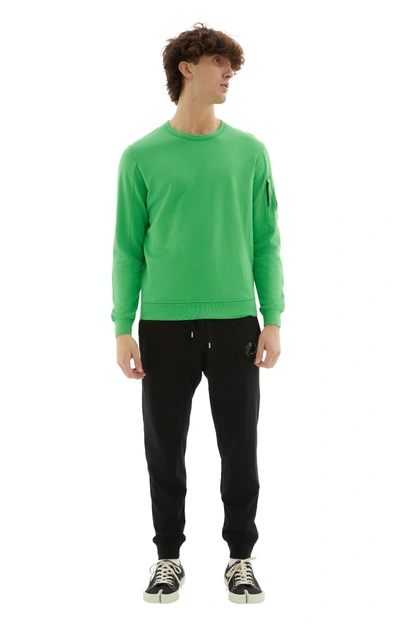 C.p. Company Crew Neck Sweatshirt In Green