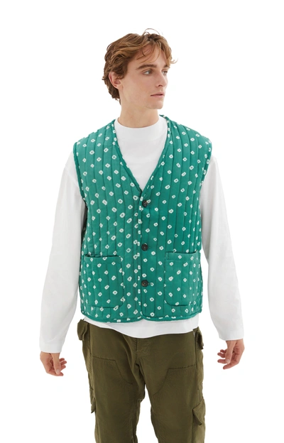 Karu Research Work Vest In Emerald/white