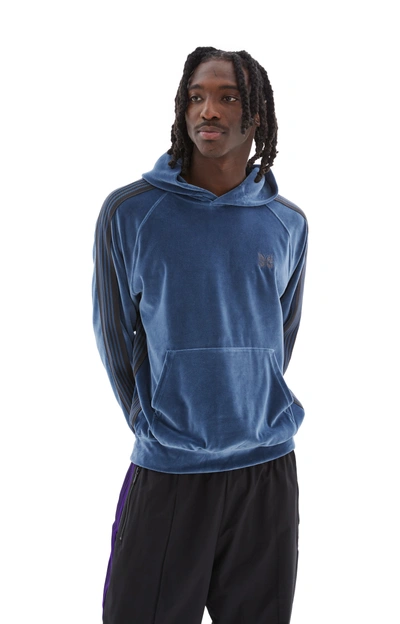 Needles Track Hoodie In Smoke Blue