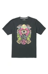 Volcom Eye See Yew Cotton Graphic T-shirt In Stealth