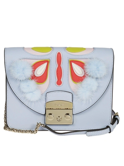 Furla Mini Metropolis Shoulder Bag In Blue