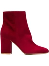 Gianvito Rossi Margaux 85 Ankle Boots In Red