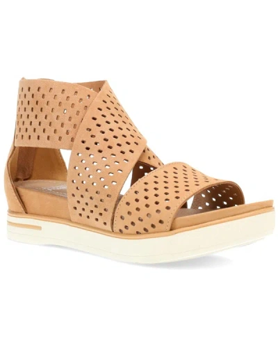 Eileen Fisher Sport Leather Sandal In Beige