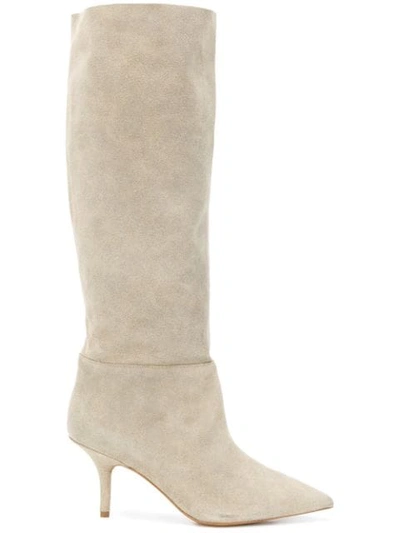 Yeezy Suede Knee-high Boots (season 7) In Neutrals