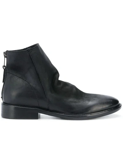 Strategia Slouchy Ankle Boots In Nero