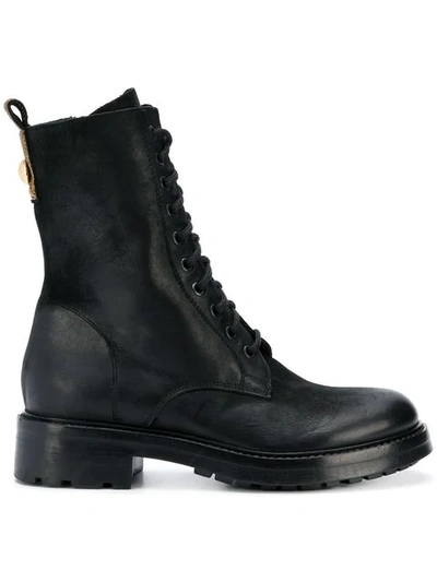 Strategia Mid-calf Length Utility Boots In Black