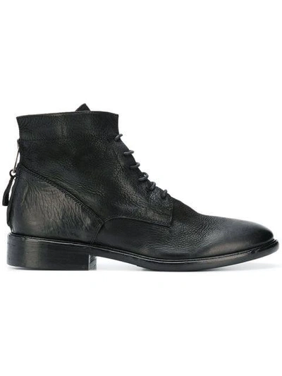 Strategia Lace-up Ankle Boots In Black