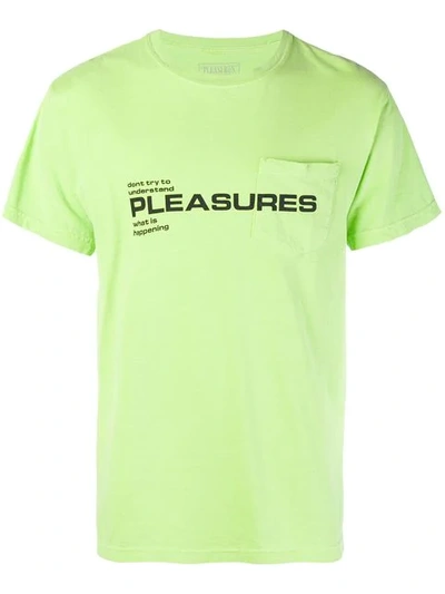 Pleasures Logo Print T