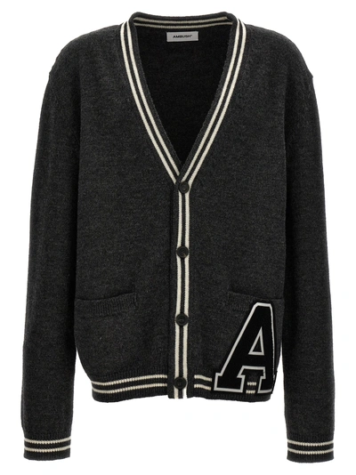 Ambush Wool Cardigan Patch Appliqu Button In Gris