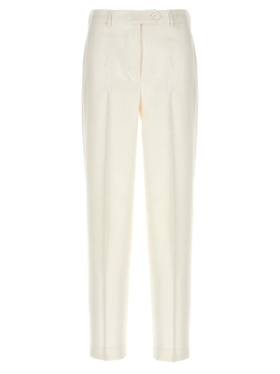 Kiton Cigarette Pants In White