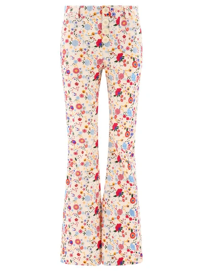 Ines De La Fressange Embroidered Regular Fit Trousers For Women In White For Ss24