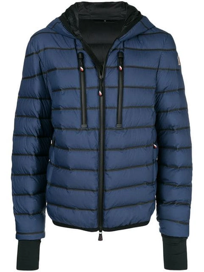 Moncler Emerald Quilted Jacket In Blue