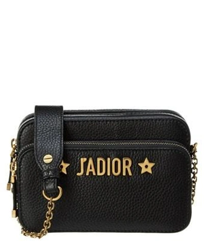 Dior J'a Leather Crossbody Pouch In Black