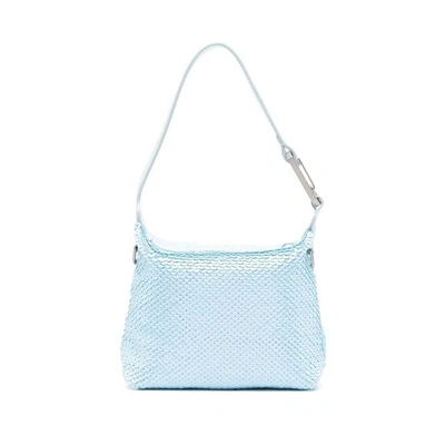 Eéra Eera Sequined Mini Moon Handbag In Light Blue