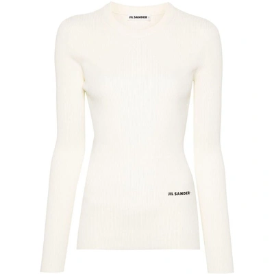 Jil Sander Sweaters In White