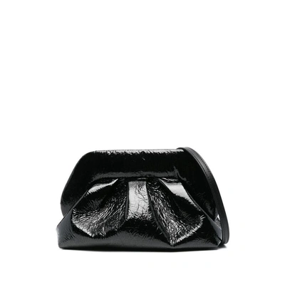 Themoirè Bios Vegan Leather Clutch Bag In Black