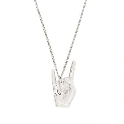 Y/project Mini Rock On Pendant Necklace In Silver