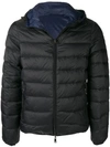 Emporio Armani Hooded Padded Jacket In Black